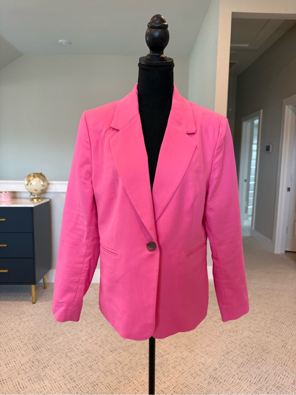 Walmart Tailored Hot Pink Single-Button Blazer